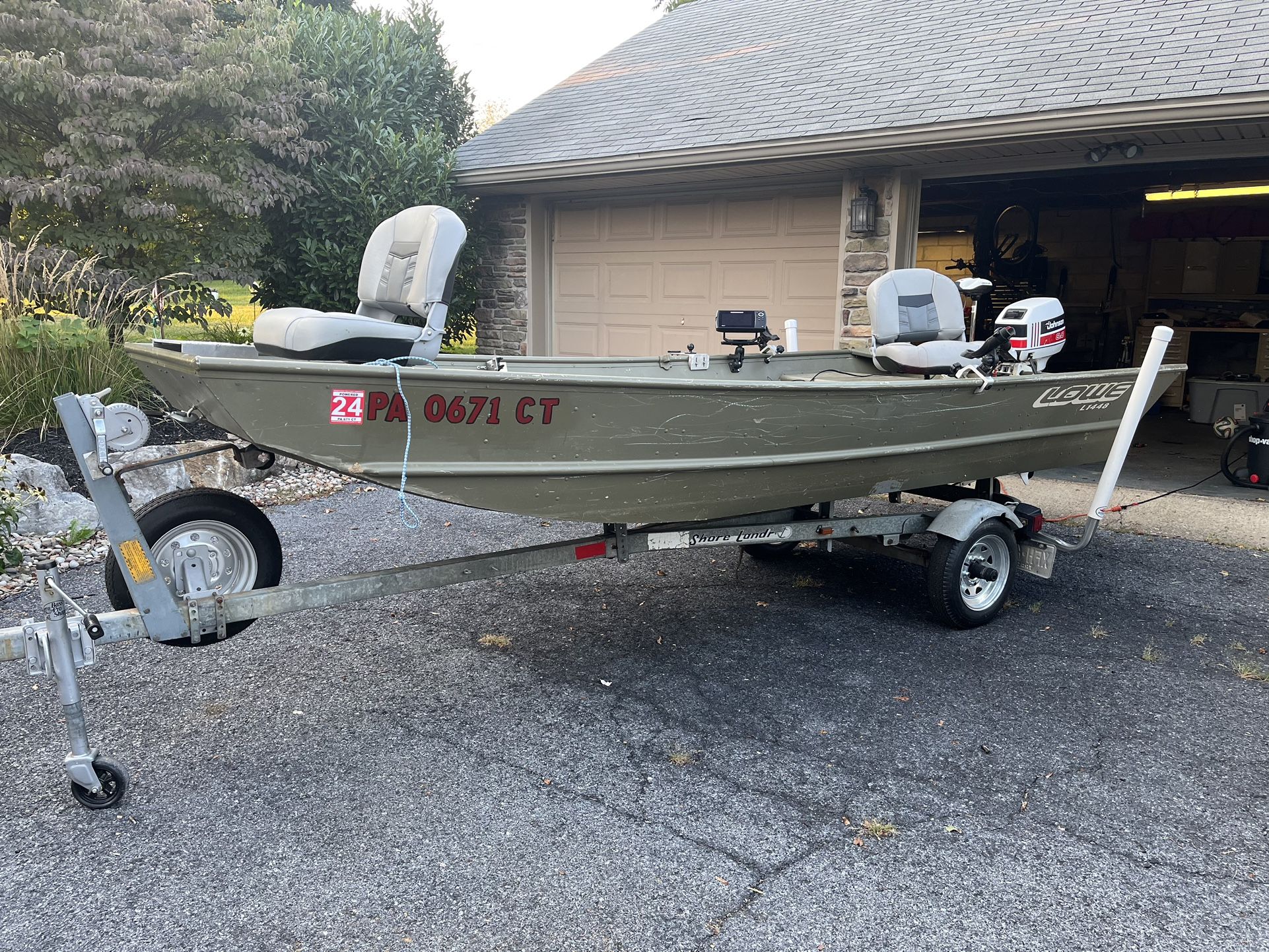 14’ Lowe Boat And Trailer