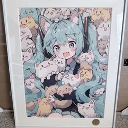 Hatsune Miku Framed Pop Art
