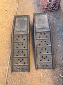 Heavy duty car, ramps metal