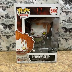 Pennywise Funko Pop IT Fye Exclusive 544 Vinyl Figure with Wrought Iron