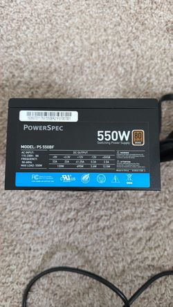 PowerSpec 550W bronze power supply