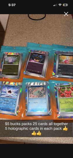Pokemon packs for $4