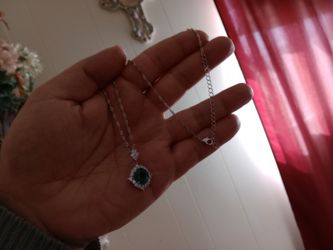 Platinum Plated Necklace and Pendant 