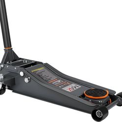 Maxority 3-Ton (6600lbs) Low Profile Hydraulic Heavy-Duty Steel Floor Jack with Dual Pistons Quick Lift Pump, Home and Workshop Car Maintena
