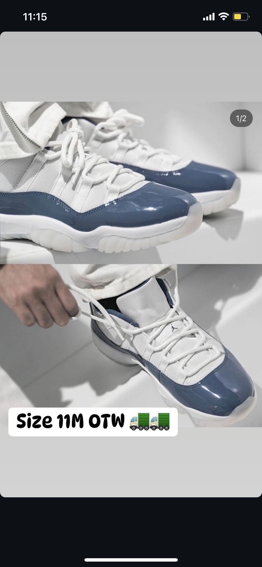 Air Jordan 11 Diffused Blue Size 11M display picture 1