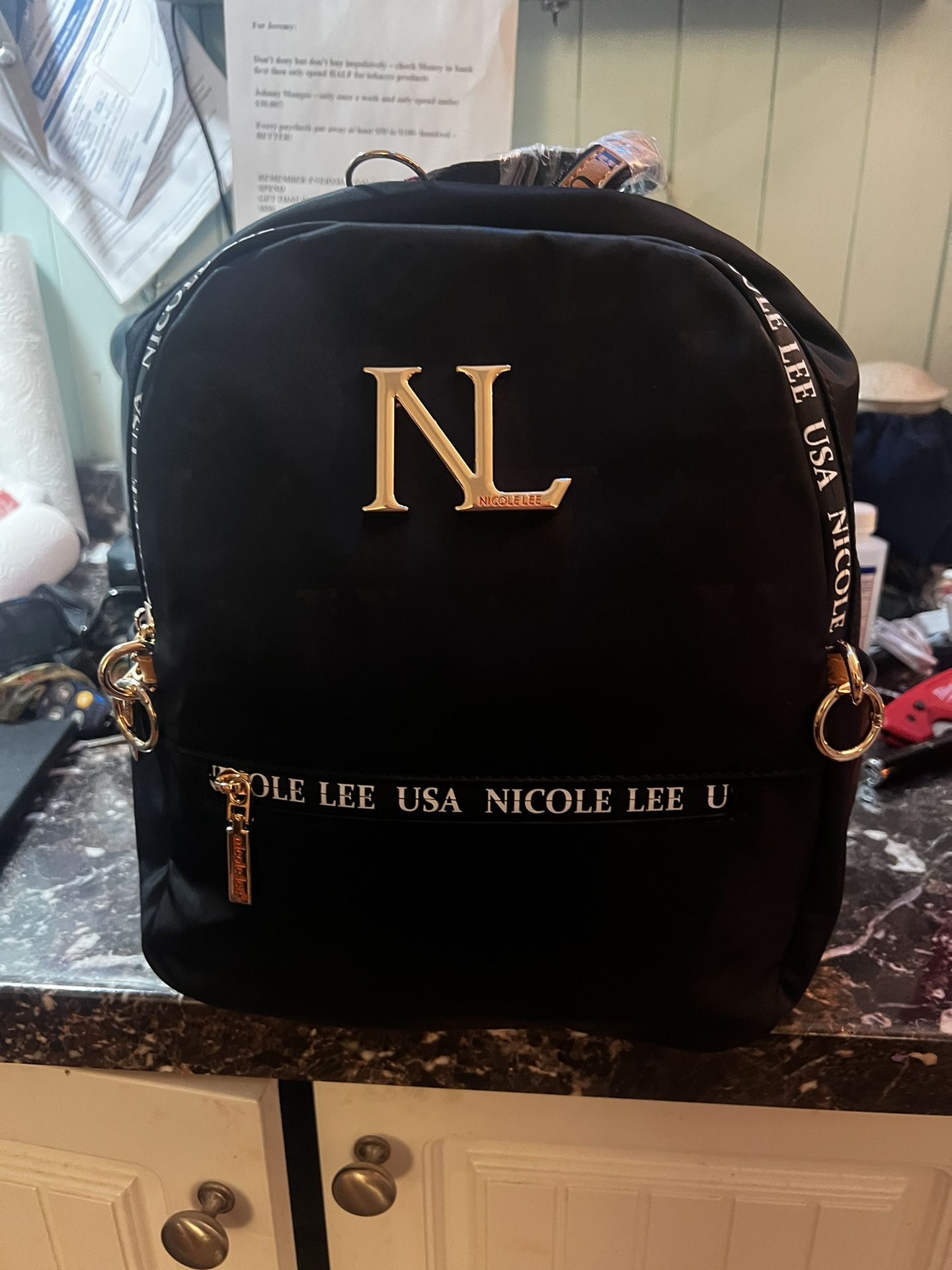 Nicole Lee USA Bag - Brand New With tags - Black w Pink Interior. Secondary Bag Included .