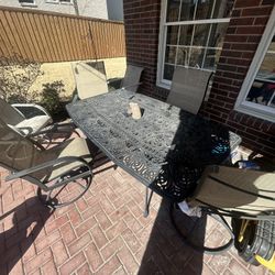 Wrought Iron Table And Chair Set