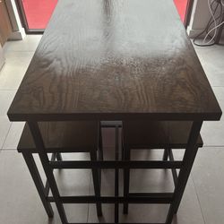 Bar-Height Table Set with Shelves 