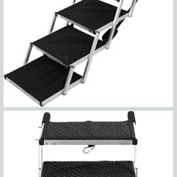 Foldable Dog Stairs for Car 5 Steps Extra Wide Anti Slip Pet Ramp
