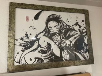 Bundle only, Demon Slayers framed ink art