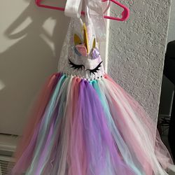 Unicorn Dress (costume) Size 4-5