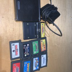 Black Nintendo Game Boy Advance SP W Charger and 9 Games Bundle
