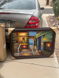 Beautiful oil painting w beautiful frame NEW