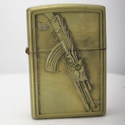3D Carved Soviet Union Weapon Ak-47 Assault Rifle Gun Lighter, Windproof