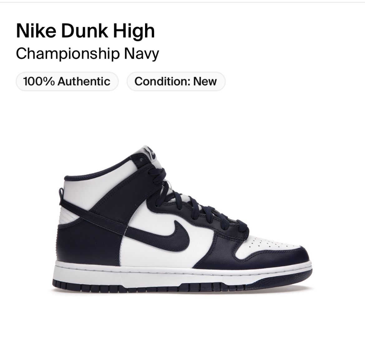 Nike Dunk High Championship Navy