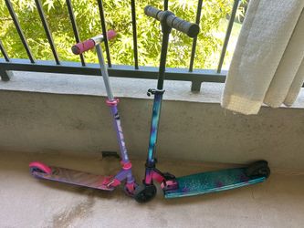 Scooters and roller skates