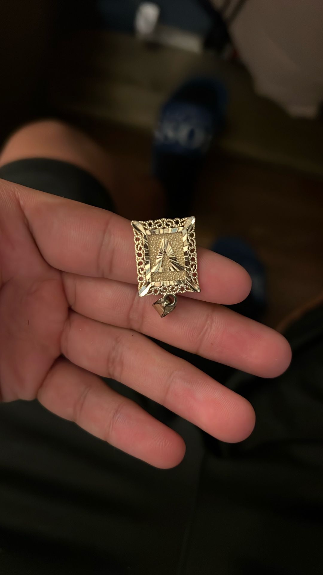 Gold Charm Letter A