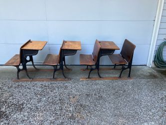 Antique school desks