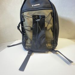 Canon 200 EG Deluxe Camera Backpack Bag OD Green Padded Lens Dividers Holder