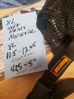 XL  Soft net dog muzzle 10.00
