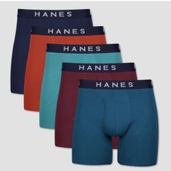New Hanes Men’s Stretch Boxer Briefs – Size M/L/S– 5-Pack