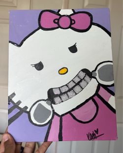 Hand painted Art “Pink Diamond Smile”