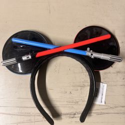 Disney Parks Star Wars Lightsaber 3D Ears Headband MTFBWY