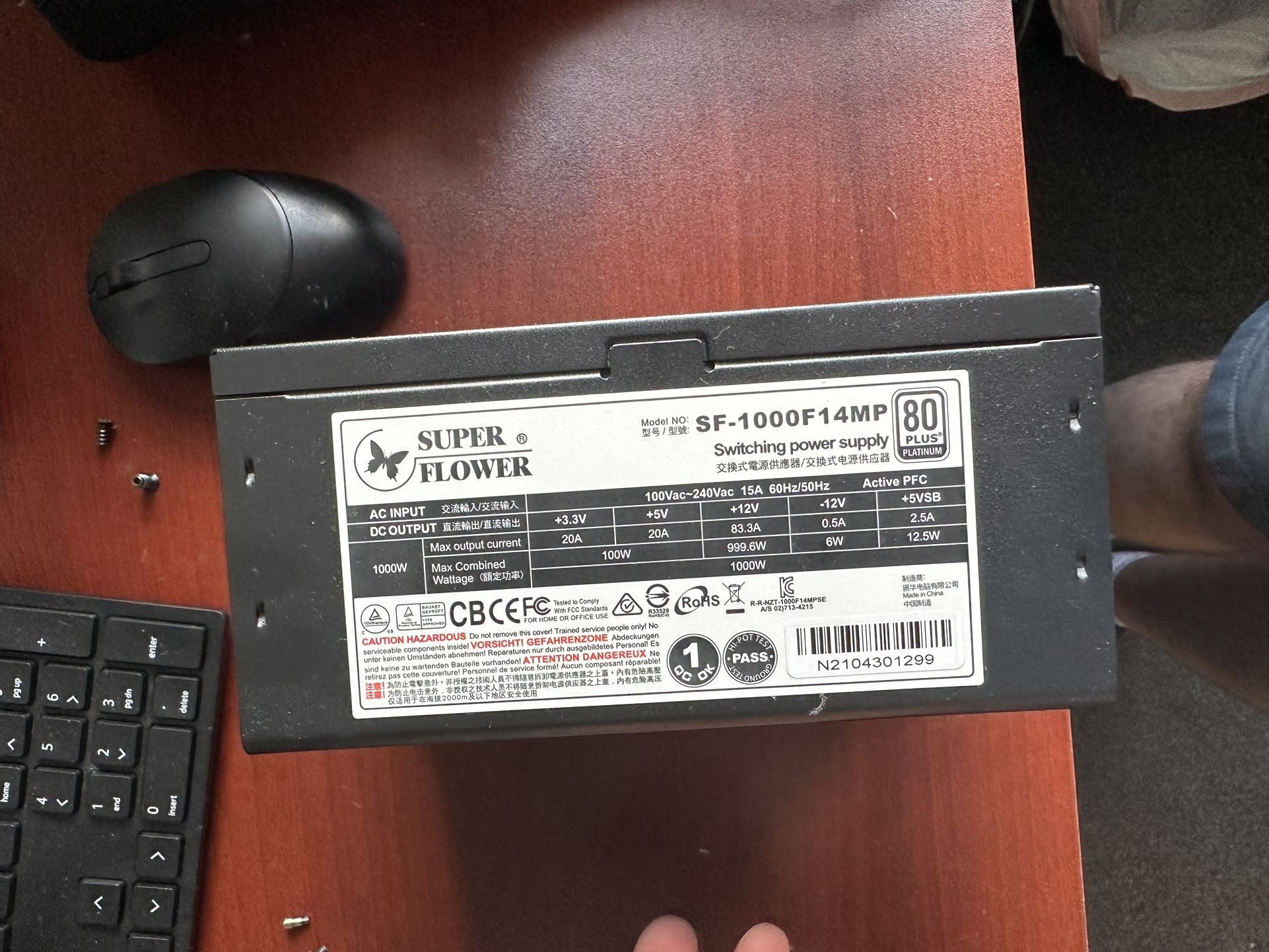Super Flower 80+ Platinum 1000W Modular Power Supply SF1000F14MP