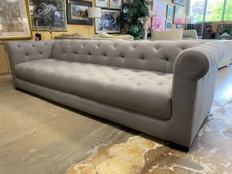 RESTORATION HARDWARE Modena Classic Chesterfield Tufted Cushion Sofa in Fog