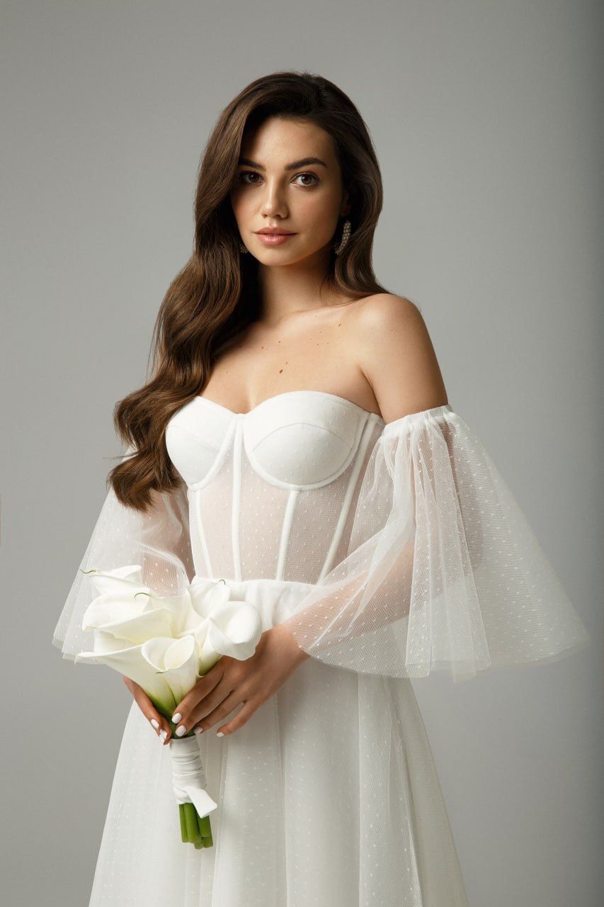 MARLOWE Midi Wedding Dress, Modern Wedding Dress, Wedding Gown, Chic Dress