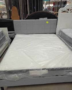 Decent Bed Frame with Upholstered Headboard| king queen full all sizes available!