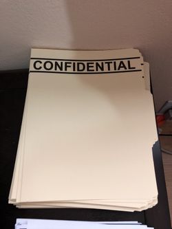 Confidential Manila folder