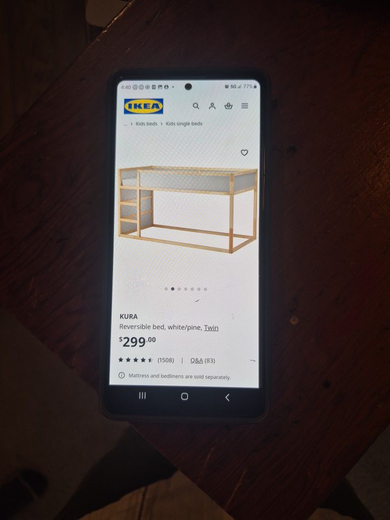 Kura IKEA Children's Bunk Bed. No Mattress.