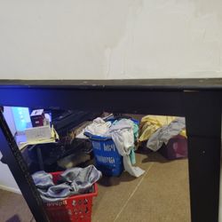 Brown Mirror That Has Flap To Fit On A Dreseer