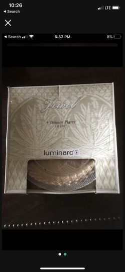 luminarc glass dinner plates-set of 13