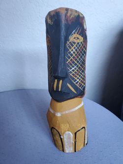 Aboriginal Hand-carved Ironwood Ancestral Spirit Head