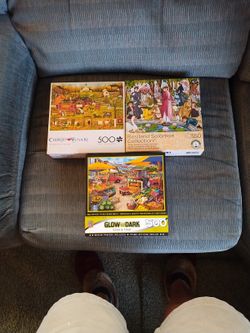 3 Puzzles, 500 & 550 Pieces 