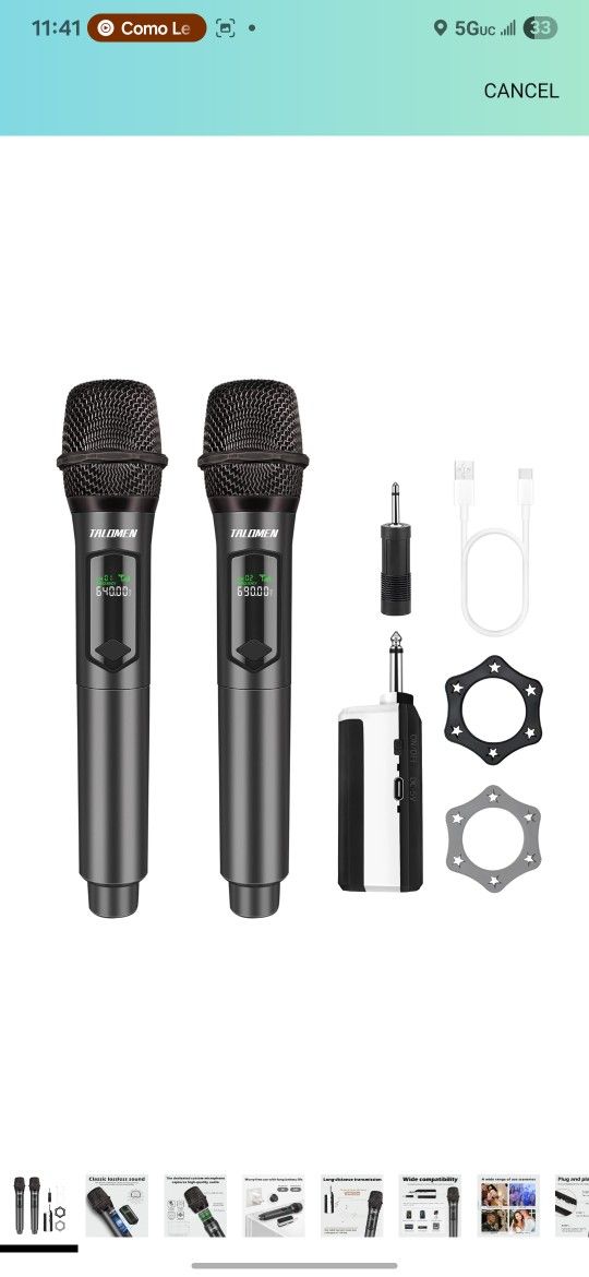 TALOMEN WIRELESS MICROPHONE SYSTEM