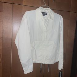 Vintage Ralph Lauren Polo Sport White Full Zip Windbreaker Jacket Small New NWT