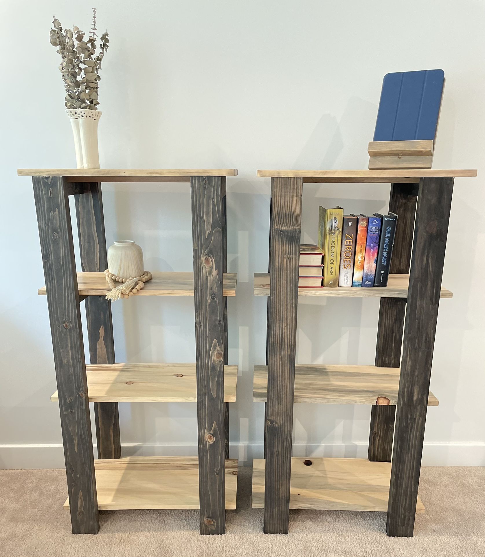 Set of Custom made Bookshelves open back