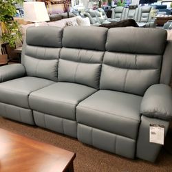 Brand New Power Reclining Sofa Genuine Leather 