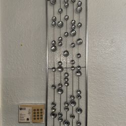 Silver crystal wall decor