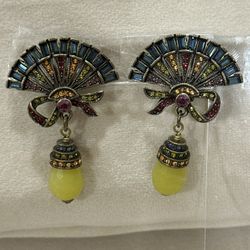 Heidi Daus Fan Bow Earrings  