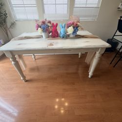 White Farmhouse Dinning Table 