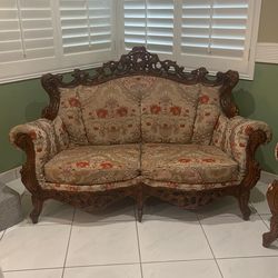 Vintage Couch Set And Tables