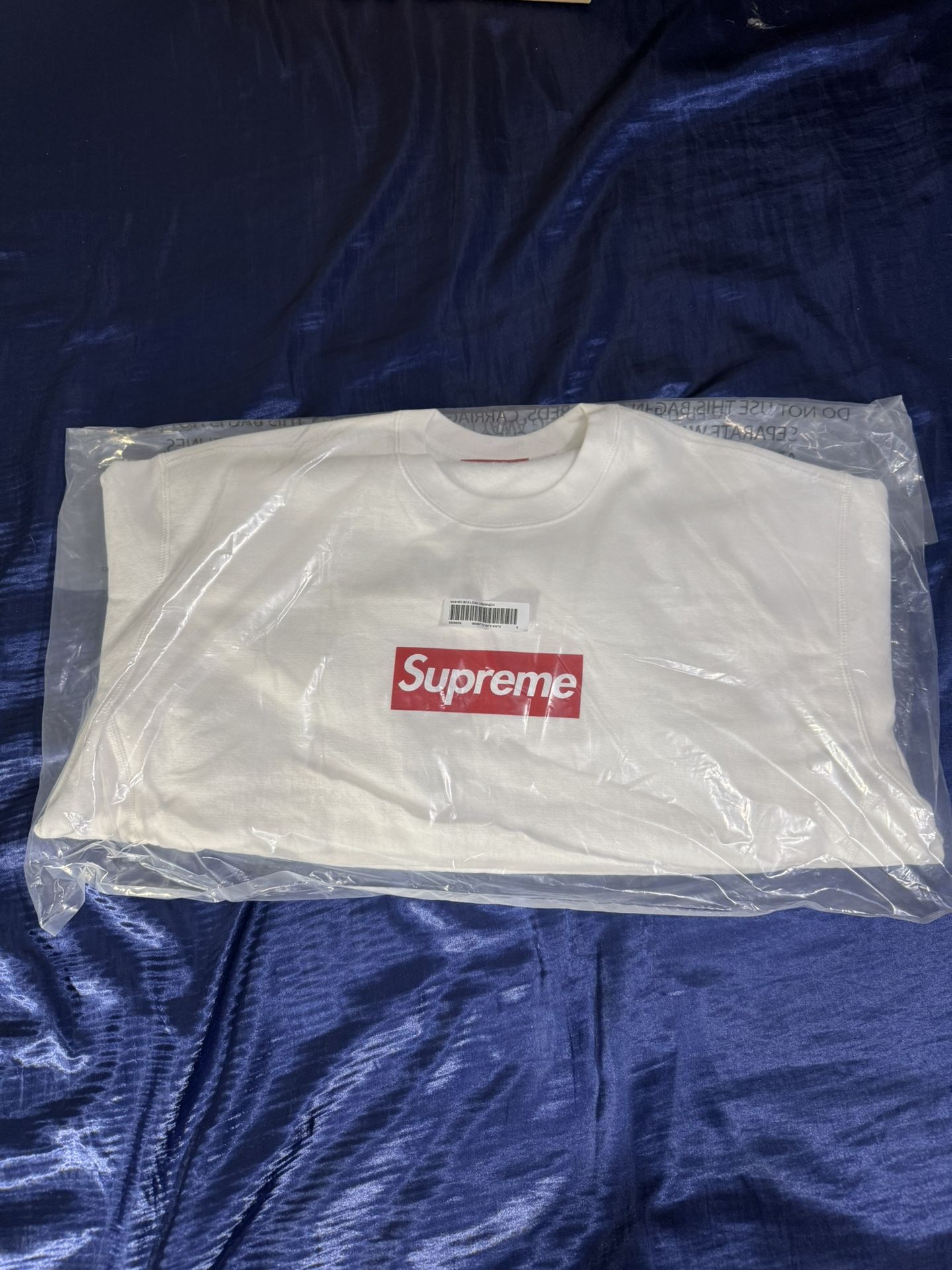 Supreme Washed Box Logo Crewneck Small SS25