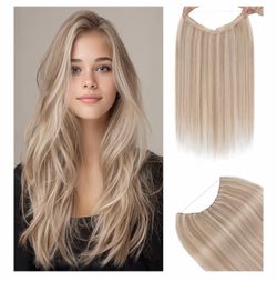 TESS Halo Hair Extensions Real Human Hair