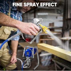 1200W Airless Paint Sprayer, 3300PSI High Efficiency Electric Paint Sprayer with Extension Rod, Thinning-Free Stand Airless Sprayer for Home Exterior 