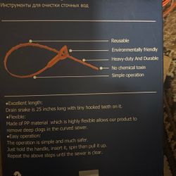 KeyFar25 Inch Sink Snake  Tool,15 Pack Drain Cleaner Hair Clog Remover Tool, Drain Hair Remover Plumbers Snake, Drain Cleaner Sticks, Easy 