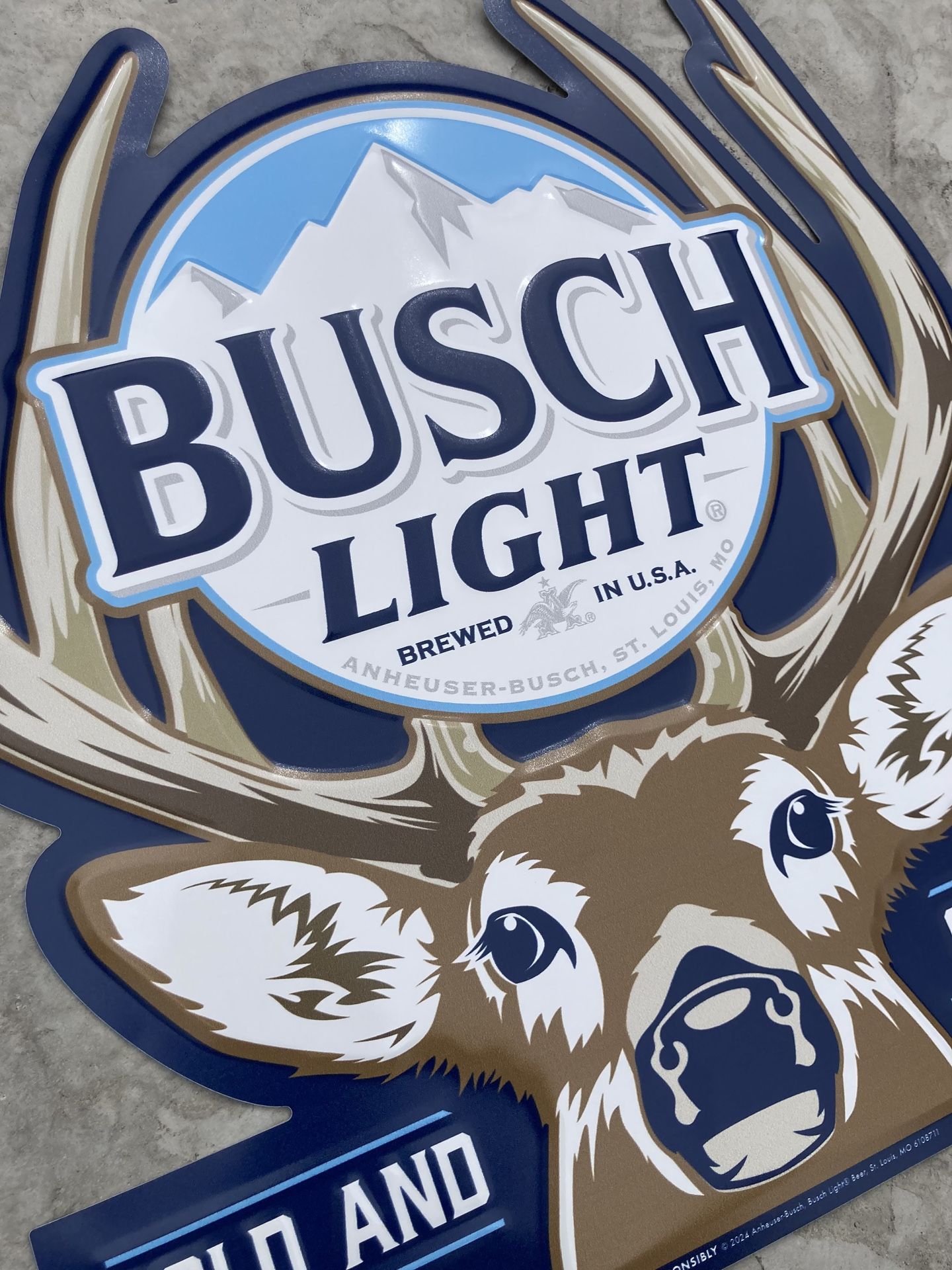 🔥 New Busch Light Deer Hunting Metal Beer Bar Tin  Sign 